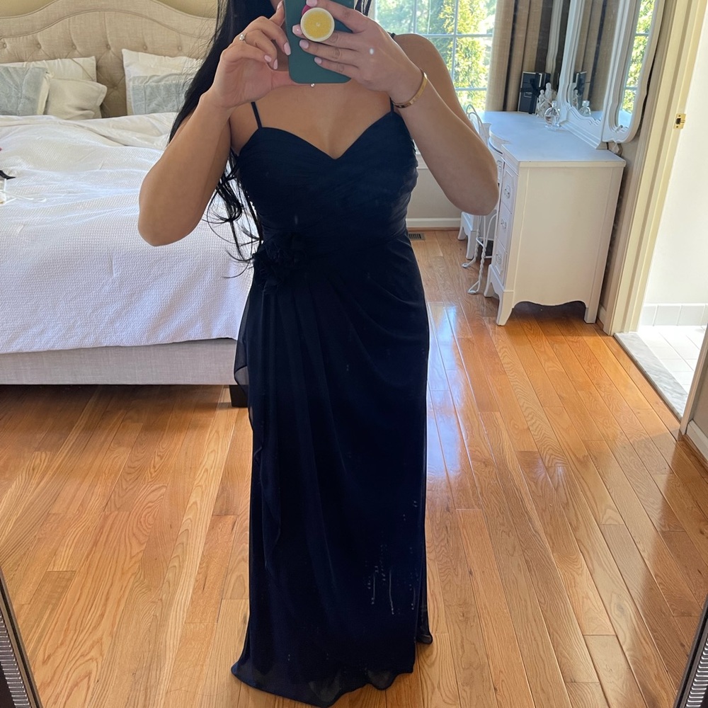 Navy blue gown